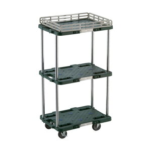 トラスコ ルートバン 3段式 柵1段付 370X500 4輪自在S付 緑 MPB-503JSK-GN 1
