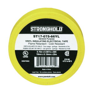 ストロングホールド StrongHoldビニールテープ 一般用途用 黄 幅19.1mm 長さ20m ST17-075-66YL 1点