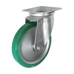 シシク スタンダードプレスキャスターウレタン車輪自在250径 276 x 158 x 303 mm UWJ250 1