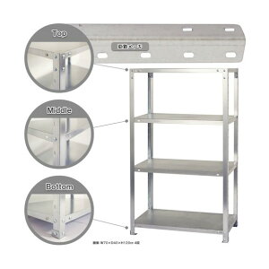 �k�� �{���g���I �׏d40kg �X�}�[�g���b�N �J���^ 4�i �������b�L 700×450×1200 NSTR-447-4-Z 1�_