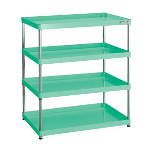 トラスコ フェニックスワゴン ラック型 600X400 4段 YG色 PEW-R1264-YG 1