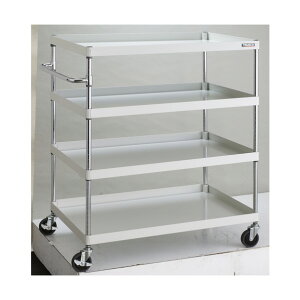トラスコ フェニックスワゴン 1000X650XH1200 4段 W色 PEW-12104-W 1