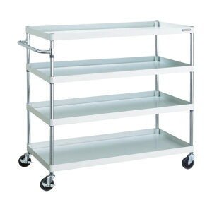 トラスコ フェニックスワゴン 1200X600XH1200 4段 W色 PEW-12124-W 1