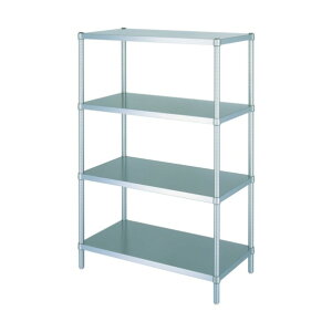 ※法人専用品※シンコー ステンレスラックベタ棚4段 RB4-9060 0セット