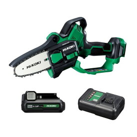 HiKOKI(ハイコーキ) 10.8V ハンディチェーンソー ガイドバー100mm フルセット（電池1個） CS1210DD (BS) 1台【2512DFD_5】