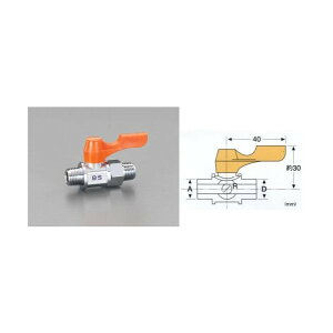 �G�X�R(esco) �~�j�{�[���o���u(RoHS�Ή��i) R3/8 ×R3/8 EA425BS-133