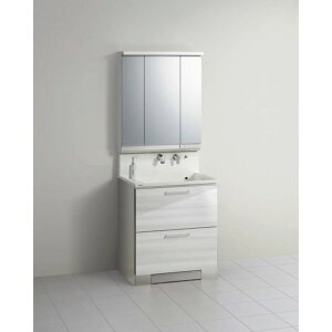 S(エス) 人工大理石ボール洗面化粧台(間口75cm)3面鏡/LED 1点