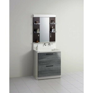 S(エス) 人工大理石ボール洗面化粧台(間口75cm)ステンレス1面鏡/LED 1点