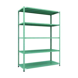 トラスコ(TRUSCO) CB型セミボルトレス軽量棚 1500X600XH21005段 グリーン CB-7565-GN 1台