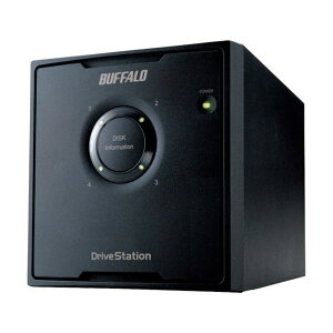 �o�b�t�@���[ �h���C�u�X�e�[�V���� RAID 5�Ή� USB3.0�p �O�t��HDD 4�h���C�u 4TB HD-QL4TU3/R5J 1��