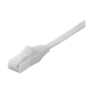 Cat6A �c���̐܂�Ȃ�LAN�P�[�u�� �t���b�g �X�g���[�g 2m �z���C�g BSLS6AFU20WH 1��