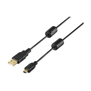 USB2.0 A to miniB �t�F���C�g�R�A�t�P�[�u�� 0.5m �u���b�N BU2AMNF05BK 1��