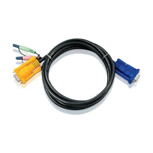 ATEN 1.8m �r�f�IKVM�P�[�u��(�I�[�f�B�I�R�l�N�^�[�t��) 2L-5202A-1 1�_