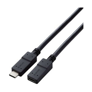 �G���R�� USB�����P�[�u�� 5Gbps C-C���X�^�C�v USB PD�Ή� �m�[�}�� 0�D5m �u���b�N �u���b�N USB3-ECC05BK