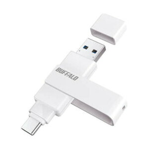 USB3�D2�iGen1�j�Ή� Type-AC���Ή� ��]��USB�������[ 128GB �z���C�g RUF3-ACR128G-WH 1��
