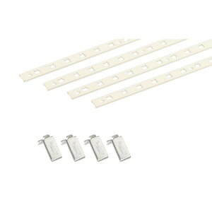 南海プライウッド 棚収納パーツ シンプルアルミ棚柱セット 12×1820mm ホワイト TBAS-W-A 1セット