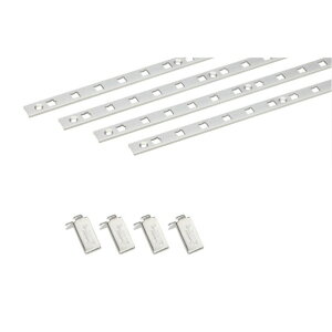 南海プライウッド 棚収納パーツ シンプルステン棚柱セット 12×1820mm シルバー TBAS-S-A 1セット