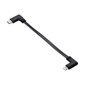 �G���R�� USB Type-C to Lightning�P�[�u�� �t���b�g L�� USB PD 60W 0�D1m �u���b�N �u���b�N MPA-CLLL01BK