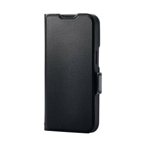 ���U�[�P�[�X iPhone 16e�p �蒠�^ �ϏՌ� �X�e�b�` �J�[�h���[�[�� �u���b�N �u���b�N PM-A25SPLFY3BK