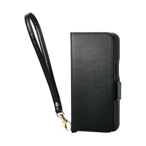���U�[�P�[�X iPhone 16e�p �蒠�^ �ϏՌ� �X�e�b�` �n���h�X�g���b�v�t �u���b�N �u���b�N PM-A25SPLFY4BK