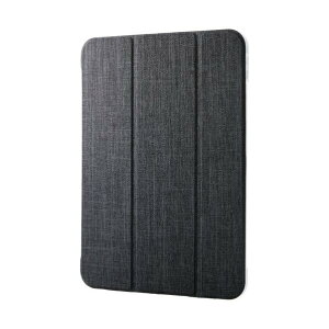 iPad11�C���` A16�p�t���b�v�P�[�X ���^�y�� �t�@�u���b�N �w�ʃN���A �u���b�N �u���b�N TB-A25RWVCBK