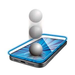 iPhone16/15�p�K���X�t�B���� SHOCKPROOF ������ �u���[���C�g�J�b�g PM-A24AFLGZBL