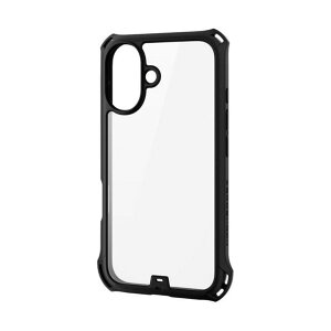 iPhone16�p�n�C�u���b�h�P�[�X ZEROSHOCK �t���[���J���[ �w�ʃN���A �u���b�N �u���b�N PM-A24AZEROFCBK