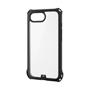 �n�C�u���b�h�P�[�X iPhone 16e�p ZEROSHOCK �t���[���J���[ �w�ʃN���A �u���b�N �u���b�N PM-A25SZEROFCBK