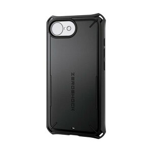 �n�C�u���b�h�P�[�X iPhone 16e�p ZEROSHOCK Solid Plus �u���b�N �u���b�N PM-A25SZEROSPBK