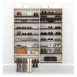 南海プライウッド シューズクローク収納 ウォールゼット エノーク2 D3TYPE 6尺 I型 奥行300mm ブライトウォールナット AF001016IJ 1点