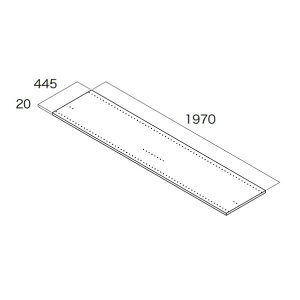 ��C�v���C�E�b�h ���[�� �G���h���� ���s445mm �V�F���z���C�g N3EG-D4H19-LW-A 1�Z�b�g