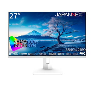 �f�X�N���[�N���j�^�[ 4K�EHDR�Ή� 27�C���` 65W���d ���~�� JN-IPS27UHDR-C65W-HSP-W