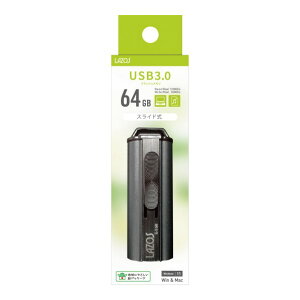 �A�Y���� USB�t���b�V�������� 64GB L-US64-3.0 3-666-15 1��