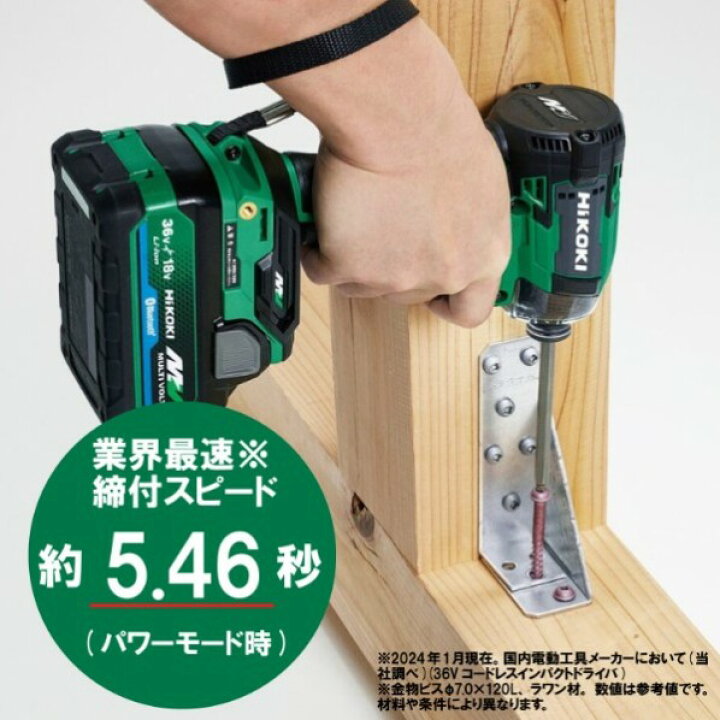 楽天市場】HiKOKI(ハイコーキ) 36V インパクトドライバー 台数限定色 