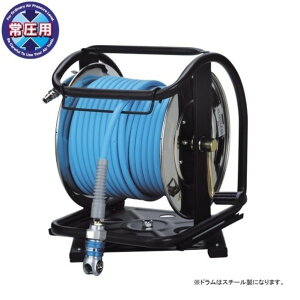 フジマック スムージーエアホースドラム(エアリール/エアドラム) 内径7.0mm×外径10.0mm×30m ブルー NDALG-730TC 1台【2506DFD_3】