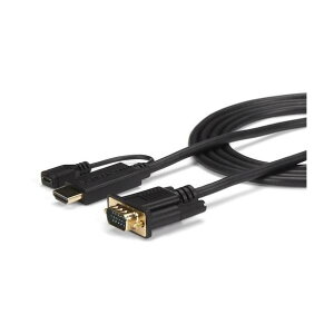 �f�B�X�v���C�ϊ��P�[�u��/HDMI - VGA/3m/1080p/Micro USB Type-B�R�l�N�^�[�t�� HD2VGAMM10 1�{