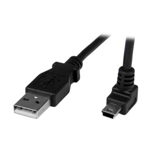 USB 2.0�P�[�u��/1m/Type�]A - L�^���Mini-B/480Mbps/�I�X-�I�X/�u���b�N/�~�jB USBAMB1MU 1�{