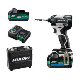 HiKOKI(ハイコーキ) 36V インパクトドライバー 台数限定色 フルセット(電池2個・2ポート充電器) フロスティホワイト WH36DD 2XHSZ(FW) 1台【HP_202506】