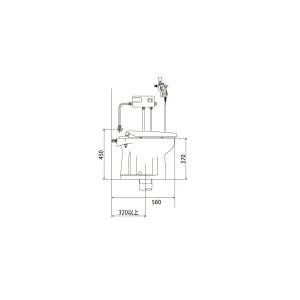 洋風簡易水栓トイレ 電磁バルブ式(普通便座S-7) パステルアイボリー F8-DG07-PI 1台