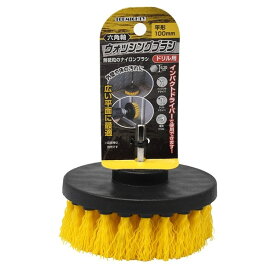 トップマイティ 六角軸ウォッシングブラシ 平型 100mm 4000573 1個