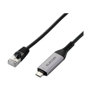 USB Type-C-LAN�ϊ��P�[�u�� CAT6 MAC�A�h���X�`�F���W���[ 3�D0m �u���b�N LD-CL1G30BK
