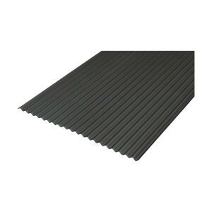 アイリスオーヤマ ポリカ波板 ヒートカットエンボス 9尺 2730 x 655 x 9.7 mm マットグレー 1点 x 10点