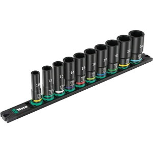 Wera Werkzeuge GmbH �����p3/8DR �f�B�[�v�C���p�N�^�\�P�b�g�Z�b�g �P�[�X�t 10�_�� 005590 1�Z�b�g