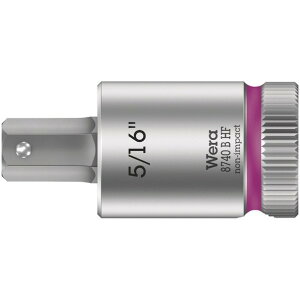 Wera Werkzeuge GmbH �����p3/8SQ �w�b�N�X�v���X�r�b�g�\�P�b�g ��[�T�C�Y5/16�C���` �S��38.5mm 003091 1��