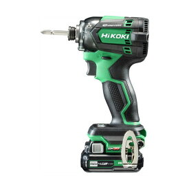 HiKOKI(ハイコーキ) WH12DCA (2LS) 10.8V 充電式 インパクトドライバー 電池2個、充電器、ケース付 ビット別売り アグレッシブグリーン 1台【2609RSS】