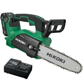 HiKOKI(ハイコーキ) CS1825DC (BC) 18V コードレス チェーンソー 蓄電池1個・充電器付【2604HK】 アグレッシブグリーン 1個