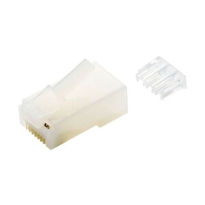 RJ45���p�R�l�N�^Cat6�Ή��P���E���������Ή��c���܂�h�~ �n�[�t�N���A LD-6RJ45T10/T2 10��