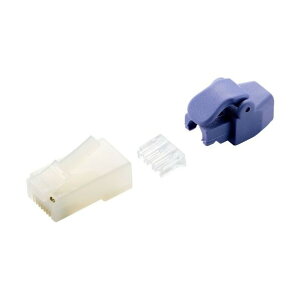 RJ45���p�R�l�N�^Cat6�P���E���������Ή����[�h�o�[�E�v���e�N�^�[�t �n�[�t�N���A LD-6RJ45T10/TP2 10��
