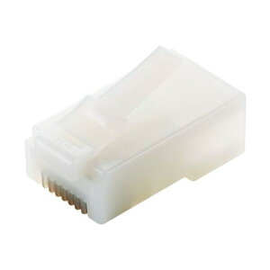 ���@�l��p�i���G���R�� RJ45���p�R�l�N�^Cat5e�Ή��P���E���������Ή��c���܂�h�~ �n�[�t�N���A LD-RJ45T10/T2 10��