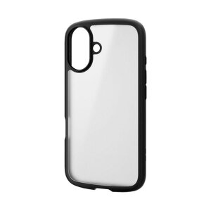 iPhone16�p�^�t�X�������C�g�P�[�X �t���[���J���[ �w�ʃN���A �V���L�[�N���A �u���b�N �u���b�N PM-A24ATSLFCSBK